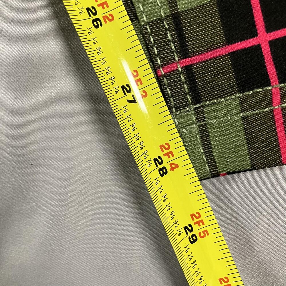 No Boundaries Pants Womens 2XL 19 Green Pink Plaid Stretch Skinny Rayon Blend - Picture 7 of 10